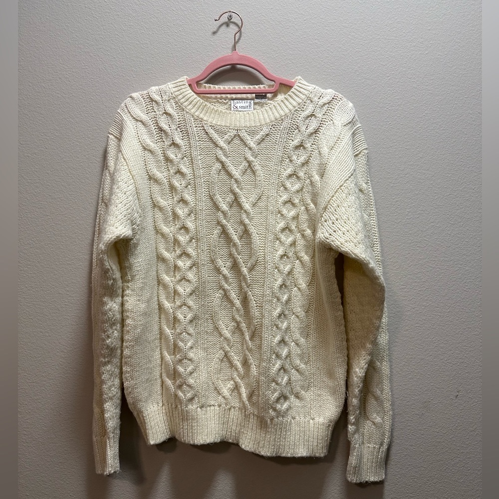 EUC: Eggshell Colored Knitted Sweater.